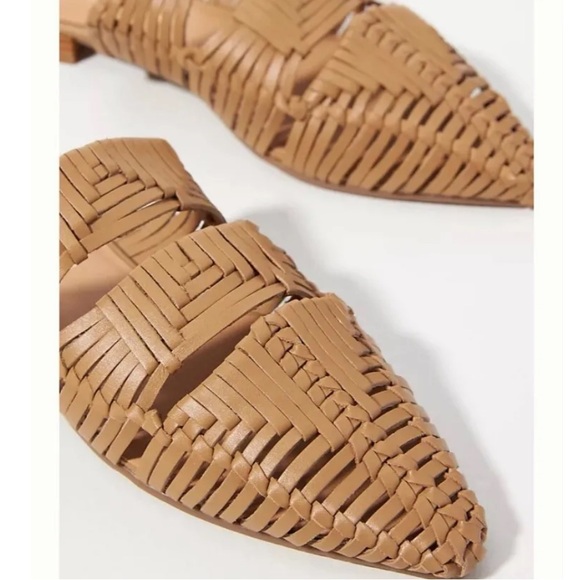 ANTHROPOLOGIE MATISSE WOVEN EAST END SLIDES SLIP ON MULES SZ 9 NEUTRAL - Picture 3 of 16